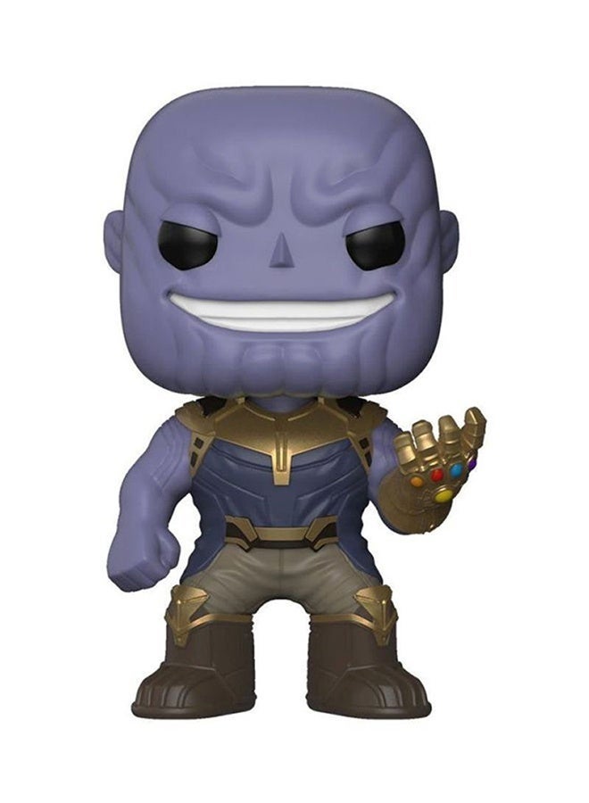 Marvel Avengers Infinity War Thanos Bobblehead - شخصية عمل رسمية قابلة للجمع 10 سم مع قفاز إنفينيتي ورأس بوبلينغ و 6 أحجار إنفينيتي - للأعمار 3+